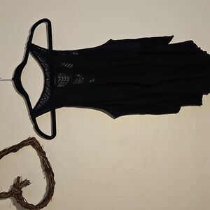 🥀Free People Black Lace Tiered Tank-Top🥀